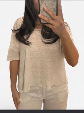 J Crew 100% Linen Tee